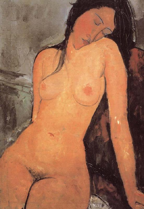  seated female nude